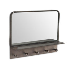 Load image into Gallery viewer, Parker Mirror and Hook Rack - side angle